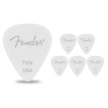Целлулоидные медиаторы Fender 351 Shape Wavelength (6 шт.), тонкие белые