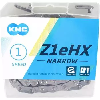 Цепь KMC Z1eHX узкий EPT 1x серебро, серебро
