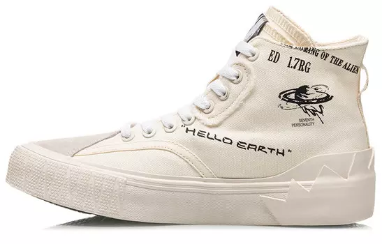 CF Скейтбординговые туфли женские высокие Swan White Lining