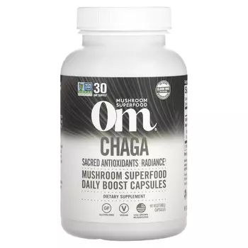 Чага Om Mushrooms, 90 растительных капсул