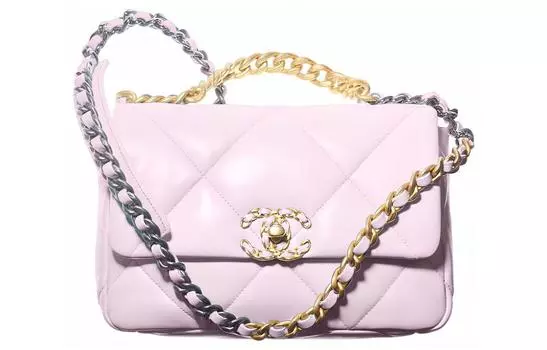 CHANEL 19-сумка из овчины с клапаном, женская, розовая, Trumpets