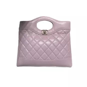 CHANEL Сумка-шоппер из полированной овчины, сумка-шоппер, сумка через плечо, сумка-тоут, женская мини-сумка светло-фиолетового цвета