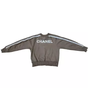 CHANEL Женская толстовка 24K FW24, коричневая