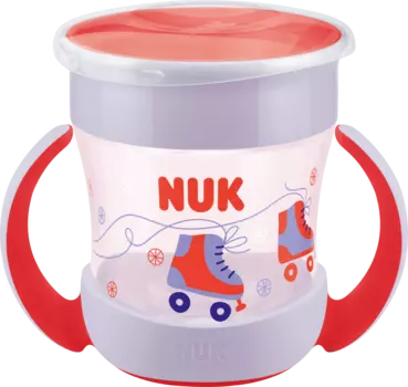 Чашка для питья Evolution Mini Magic Cup красный/фиолетовый 160 мл 1 шт. NUK