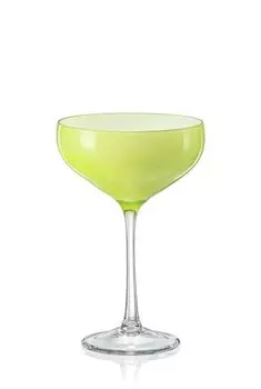 Чашка для шампанского Coupe Praline Pistachio Fistachio green хрустальные бокалы 180 мл, набор из 4 шт Crystalex