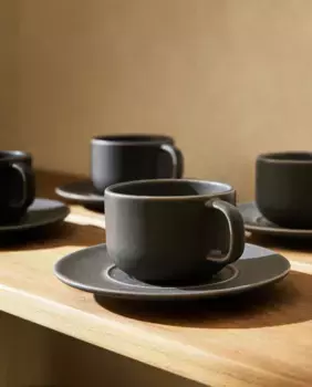 Чашка и блюдце Zara Home, черный