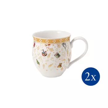 Чашка Toy's Delight с набором Х 2 шт Юбилейное издание Villeroy & Boch, золото-белый