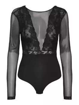 Части тела "PCSICCA LS BODYSTOCKING NOOS" Pieces, черный
