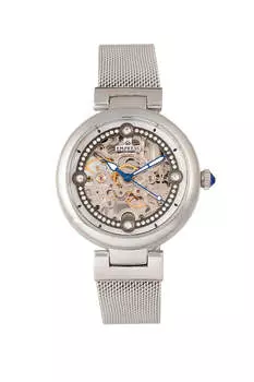 Часы Adelaide Automatic Skeleton с сетчатым браслетом Empress, серебряный