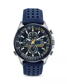 Часы Blue Angels World Chrono AT, 43 мм Citizen, цвет Blue