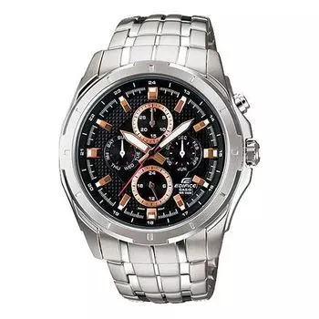 Часы Casio Edifice Analog Watch 'Silver Metallic Black Gold', черный