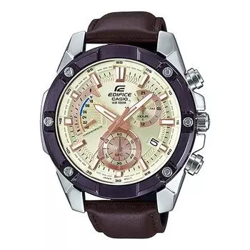 Часы CASIO EDIFICE Series Vintagees Men s Black Gold Dial Mens Gold Analog, желтый