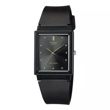Часы CASIO Quartz Waterproof Black DialBlack Strap Mens BlackBlack Analog, черный