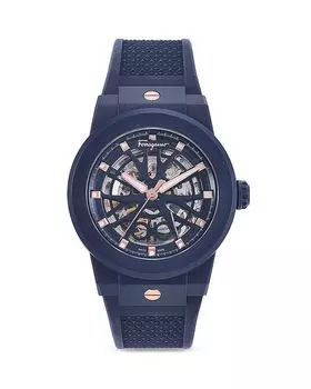 Часы Ferragamo F-80 Skeleton Ecoceramic Ceramic, 41 мм