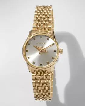 Часы G-Timeless Bee 29 мм с ремешком-браслетом, золото Gucci