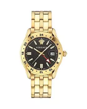 Часы Greca Time GMT, 41 мм Versace, цвет Black