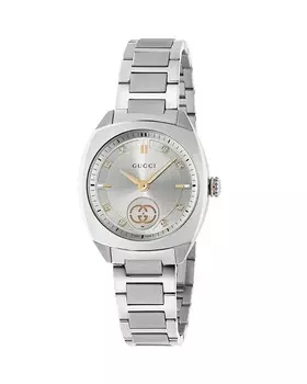 Часы Gucci Interlocking G, 29 мм, серебряный