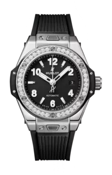 Часы Hublot Big bang one click из стали с бриллиантами 33 мм
