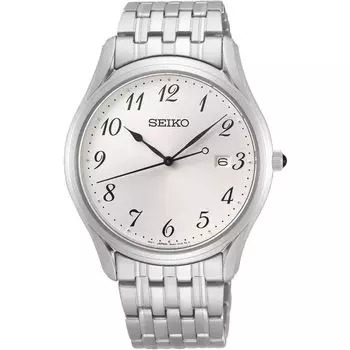 Часы из серой нержавеющей стали Seiko