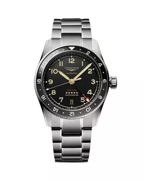 Часы Longines Spirit Zulu Time, 39 мм, серый