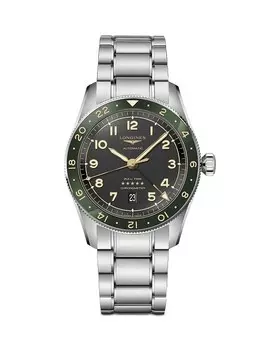 Часы Longines Spirit Zulu Time GMT с хронометром, 42 мм, серый