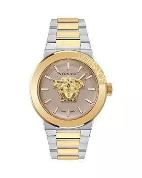 Часы Medusa Infinite, 47 мм Versace, цвет Tan/Beige