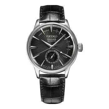 Часы Men's SEIKO Mechanical Black Watch, черный