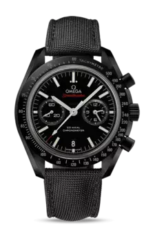 Часы moonwatch co axial chronograph "dark side of the moon chiusura deployante Omega