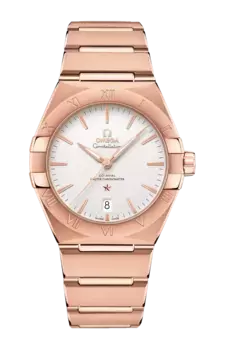 Часы Omega Constellation coaxial master chronometer из золота 39 мм