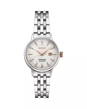 Часы Presage, 30 мм Seiko Watch, цвет Silver