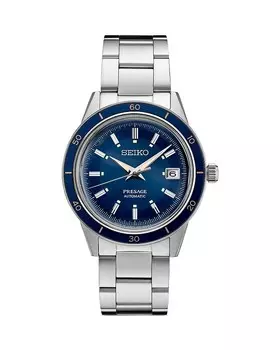 Часы Seiko Presage, 40,8 мм Seiko Watch, серебряный