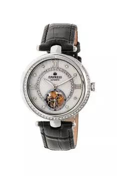 Часы Stella Automatic Semi-Skeleton MOP с кожаным ремешком Empress, белый