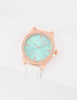Часы U.S. Polo Assn Ladies Blue Face With Gold Accent, голубой/серебристый