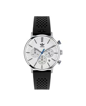 Часы унисекс Chrono Code One Chrono, черный силиконовый ремешок, 40 мм adidas, черный