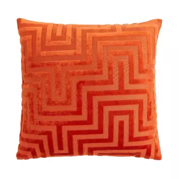 Чехол для декоративной подушки H&M Home Velvet, оранжевый