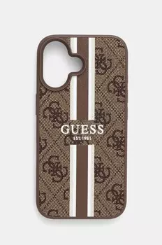 Чехол для телефона Guess iPhone 16 6.1, коричневый