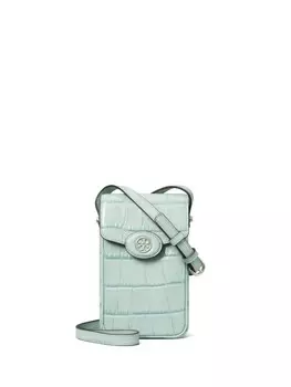 Чехол для телефона Tory Burch Robinson с тиснением под крокодила, синий