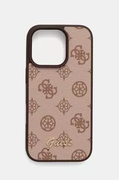 Чехол Guess для телефона iPhone 16 Pro 6.3, коричневый