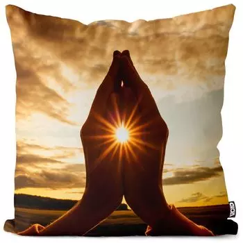 Чехол на подушку для рук VOID Namaste, полиэстер, водонепроницаемая подушка для улицы и дома. Размер: 60 x 60 см.