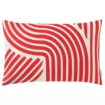 Чехол на подушку Tom Tailor Organic Waves, 30x50x1 см, красный