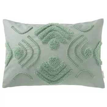 Чехол на подушку Tom Tailor Tufted Boho, 40x60x1 см, зеленый
