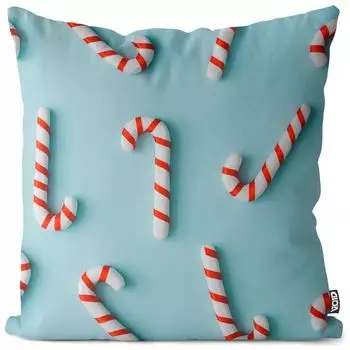 Чехол на подушку VOID Candy Cane, полиэстер, водонепроницаемая подушка для улицы и дома. Размер: 80 x 80 см.