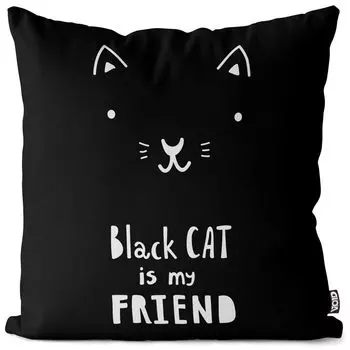 Чехол на подушку VOID Cat Pet Cartoon Friend Полиэстер Водонепроницаемая подушка для улицы и дома Размер: 60 x 60 см