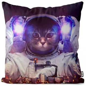 Чехол на подушку VOID Space Cat, полиэстер, водонепроницаемая подушка для улицы и дома. Размер: 60 x 60 см.