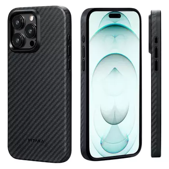 Чехол Pitaka MagEz Case Pro 4 для iPhone 15 Pro Max, Black/Grey (Twill)