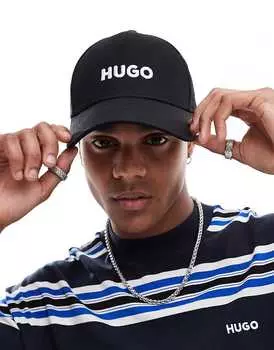 Черная бейсболка HUGO RED