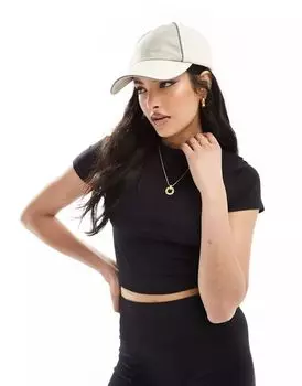 Черная бесшовная футболка-комбинация Miss Selfridge