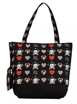 Черная большая сумка Essential Betty Boop, черный