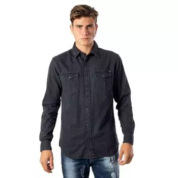 Черная джинсовая рубашка Jack & Jones