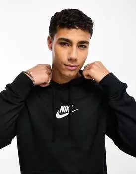 Черная флисовая худи Nike Club